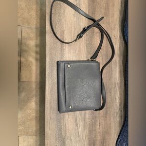 Black Leather Crossbody Bag